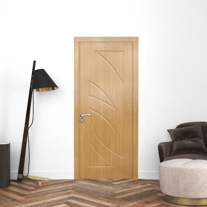 Usa interior din MDF  RA 101  reversibila  toc inclus  stejar  60 x 200 cm