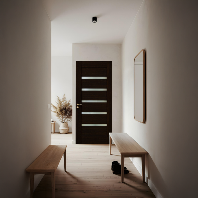 Usa de interior din lemn Combi  cu geam  KMC 032 2000/800 Wenge