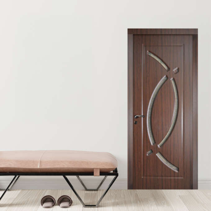 Usa de interior din lemn Modern cu geam OP-104 2000/700 Teak