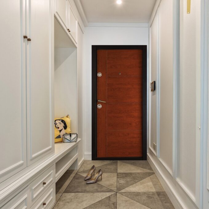 Usa metalica apartament Prestige 02 A maro 96 x 205 cm dreapta