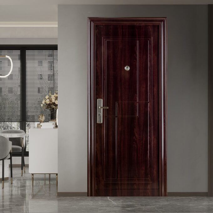 Usa metalica intrare REG 16  maro  86 x 205 cm  dreapta