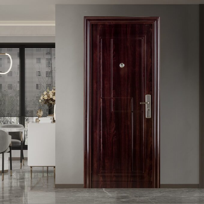 Usa metalica intrare REG 16  maro  86 x 205 cm  stanga