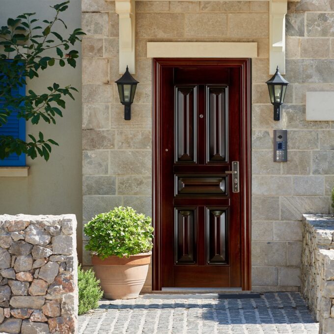 Usa metalica intrare apartament REG-S 135  maro  86 x 205 cm  stanga