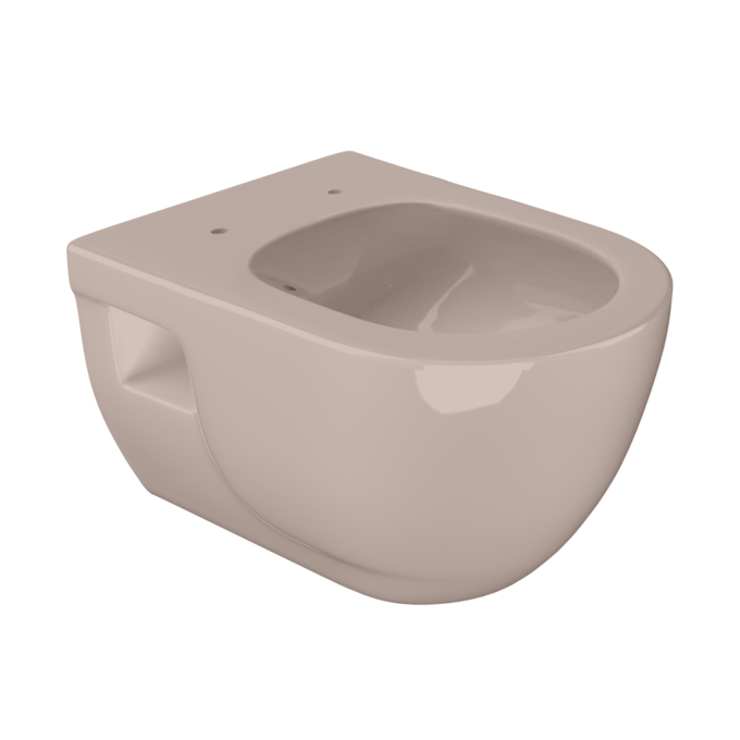 Vas WC suspendat rimless Celesta Brillo  evacuare orizontala  53 x 35 5 cm  ceramica  bej